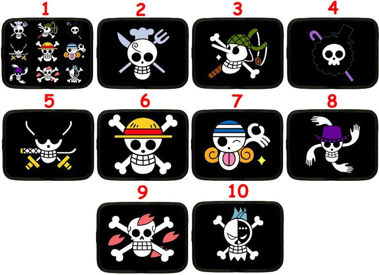 One Piece Pirate Flag Anime Netbook Laptop Case 7  