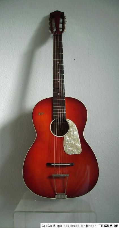   OLD VINTAGE BLUES PARLOR PARLOUR GUITAR 50s 60s Germany Gitarre  