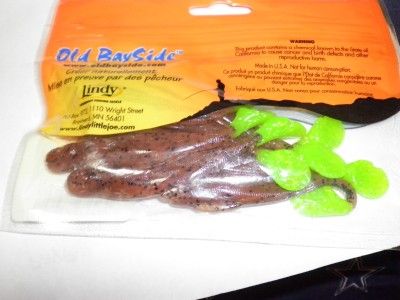 LINDY OLD BAYSIDE 3 3/4 MUD MINO SPADETAIL PUMPKIN/CHARTREUSE TAIL 8 