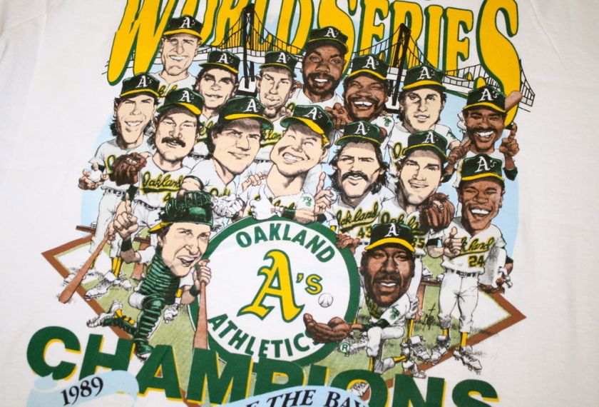 Vintage As Athletics 1989 World Series t shirt NWT  