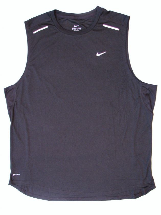 NIKE DRI FIT TANK TOP MUSCLE SHIRT BLACK/WHITE SIZES M L XL NWT  