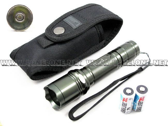 UltraFire R2 CREE LED 300 Lumen L2 Torch w CR123A Green  