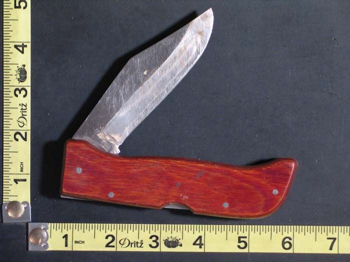 Folding Knife with Sheath LB 440 Marked Japan  