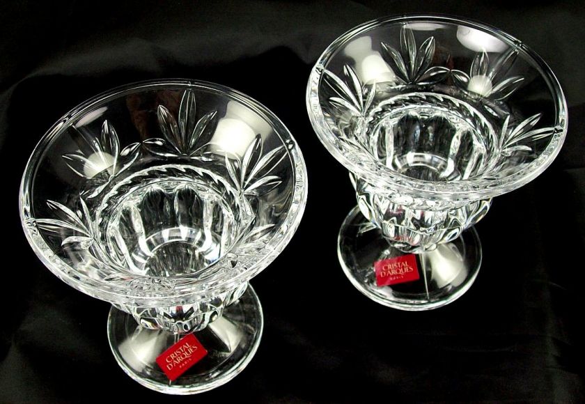 Cristal DArques/Paris CARTHAGE Candlestick HOLDERS  