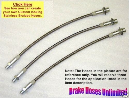 STAINLESS BRAKE HOSE SET Ford Truck 1942 1946, 1/2 Ton  