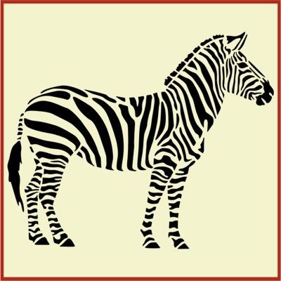 ZEBRA STENCIL   NEW   ANIMAL   The Artful Stencil  