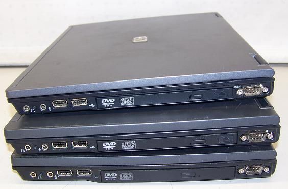 LOT OF 3) HP COMPAQ SERIES LAPTOP 1.86GHz   2GHz  