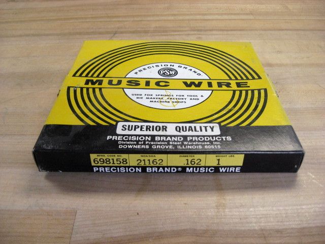 Music Wire .162 Diameter 1 Pound Coil New $9.95  