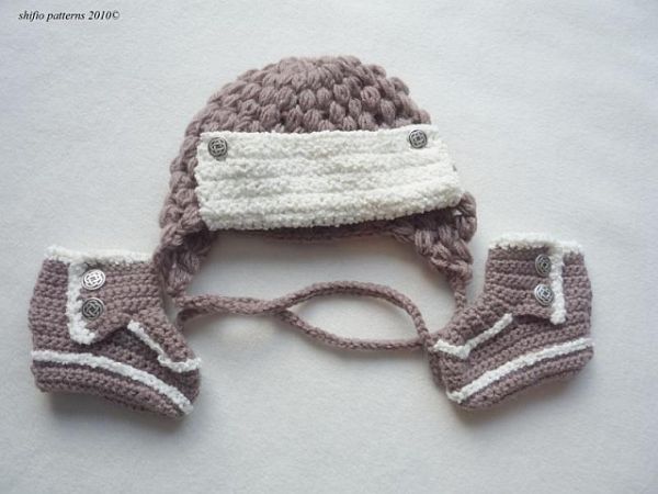 BABY CROCHET PATTERN REBORN PATTERNS TRAPPER HAT 166  