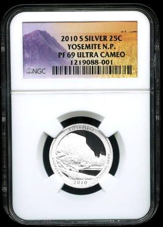 2010 S YOSEMITE SILVER QUARTER NGC PF69 UC PF 69  