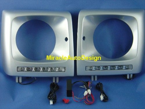 W463 HEAD LAMP COVER (SILVER) DAYTIME RUNNING LED LIGHTS 86 11 