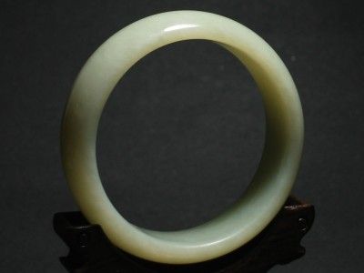 Hetian Nephrite Jade Bangle Bracelet 6.1cm + Cert. NEW  