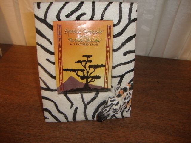 ZEBRA RESIN PICTURE FRAME FOR 3 1/2 X 5 PICTURE   