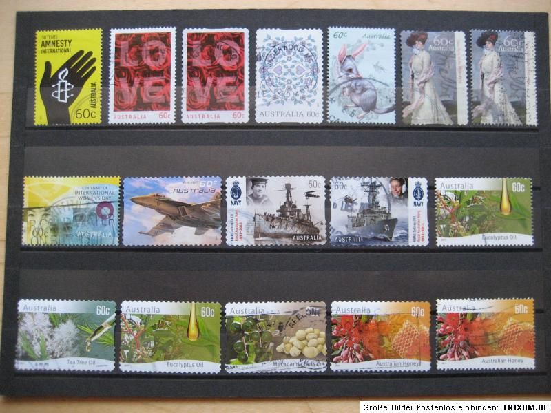 NEW  Australia 2011 used 55 stamps incl. 13 SHEET STAMPS & AAT 