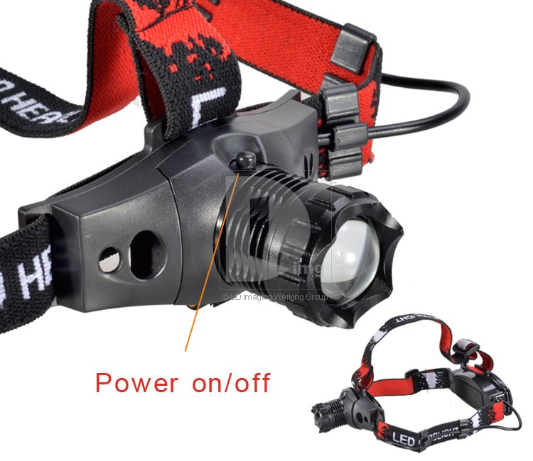 600LM Zoom Able Cree XPG R5 LED Headlamp Spot Flood beam Headlight 