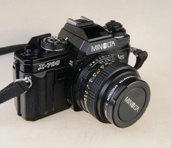 MINOLTA X700 35MM FILM CAMERA WITH MINOLTA 50MM F1.7 LENS   MINT 