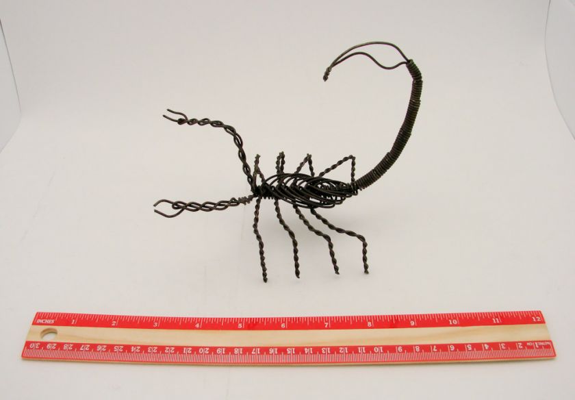 Wire Art Steel Scorpion Decor Black Hand Made Unique  