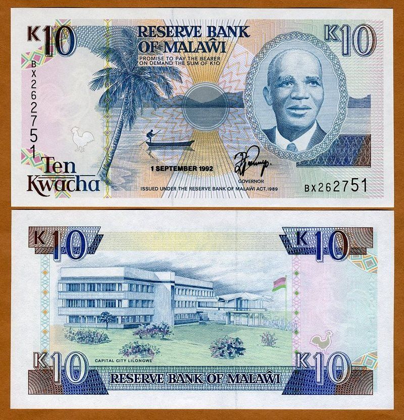 Malawi, 10 Kwacha, 1992, P 25 (25b), UNC  