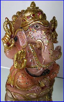 26260 ct (5 KILO+) HUGE GANESHA STATUE HANDCRAFTED ROSE QUARTZ 