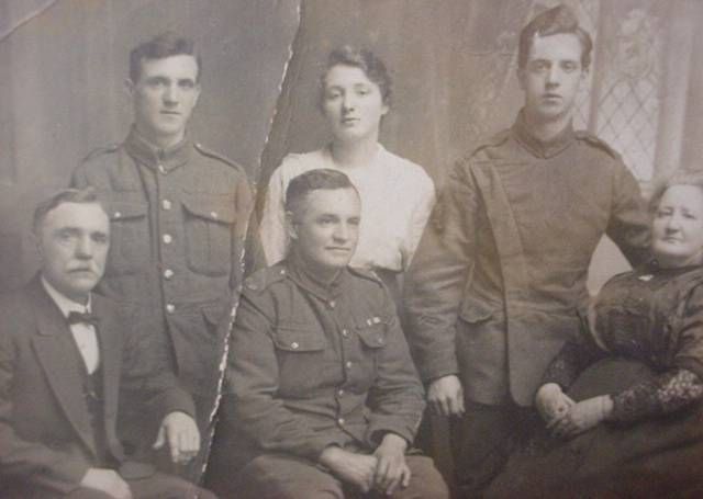 WW1 Photo Postcard Military Soldier in Uniform At Home  