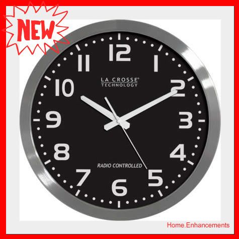 La Crosse 16 Atomic Wall Clock WT 3161BK ,Lacrosse 3161BK  