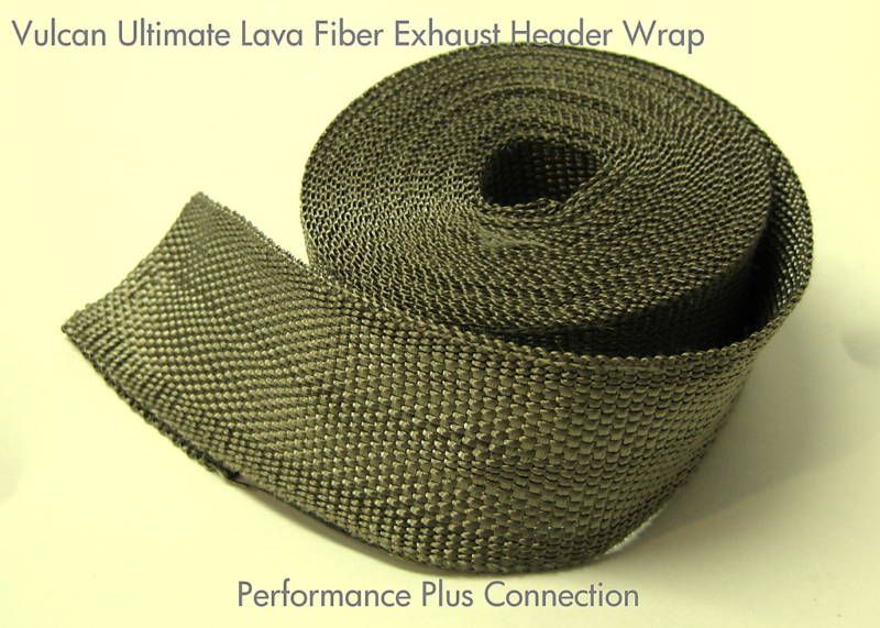 Vulcan Titanium Lava Fiber Exhaust Header Wrap 2 x 25  