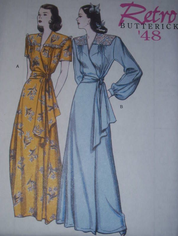 RETRO BUTTERICK #B5152 LADIES WRAP DRESS / ROBE PATTERN  