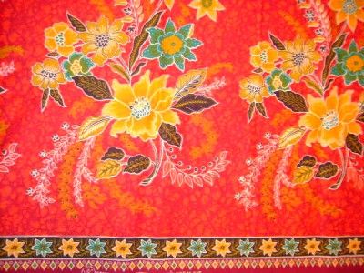 Vintage Asian Thailand BATIK Sarong Panel Fabric 2yds  