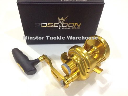 POSEIDON 400R Dual Drag Conventional Reel (GOLD) NEW  