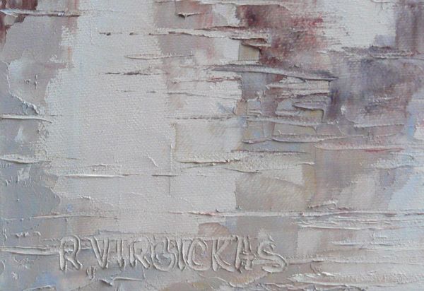 Virbickas art original modern oil painting on canvas ITS RAINING 