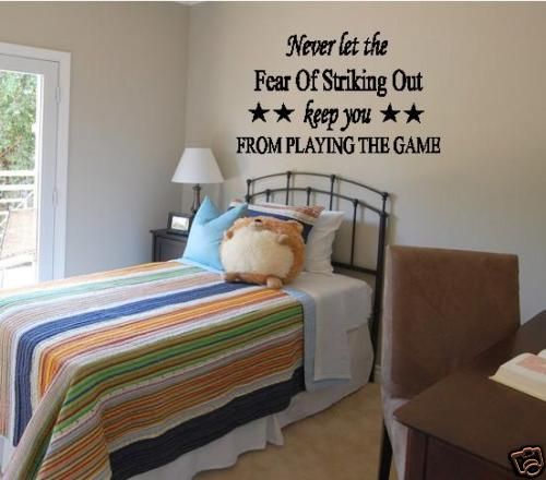 Never Let The Fear Of Striking Out Wall Lettering Vinyl  