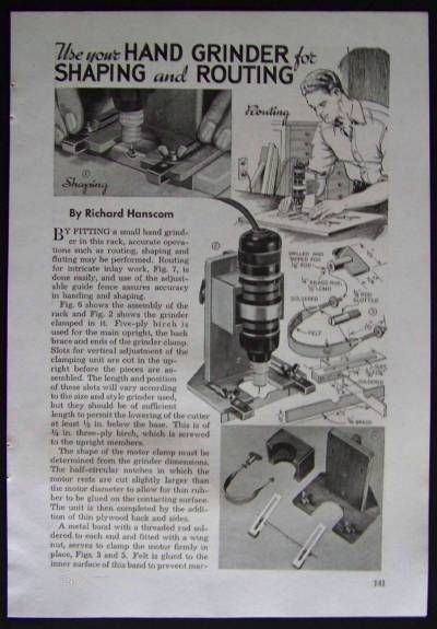 Dremel Tool Router Stand How To build PLANS Rotary Tool  