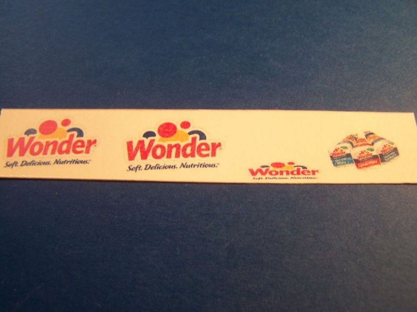 DECAL HO SCALE VAN DELIVERY TRUCK WONDERBREAD  