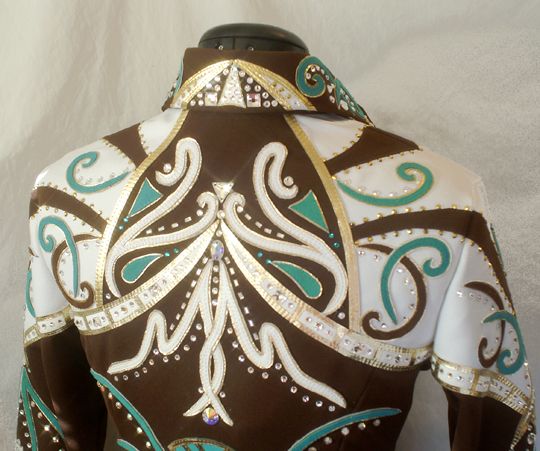 SHOWMANSHIP JACKET RAIL JACKET **PARADISE CREATIONS**chocolate, white 