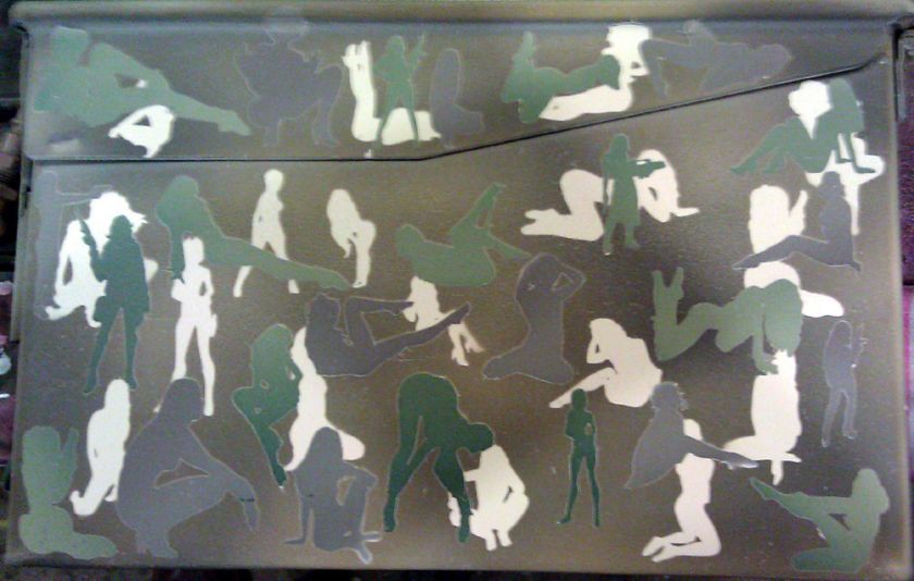   Decals or DuraCoat Template Sexy & Armed Adventure Girl Silhouette