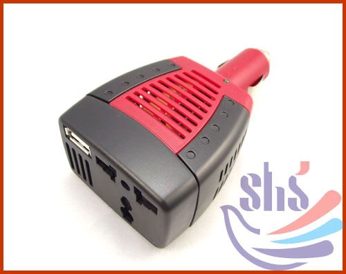 12v dc to 240v ac 75w power inverter car usb laptop product gallery