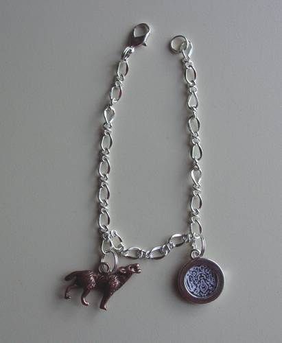 Team Jacob Bracelet Copper Wolf Quileute Tattoo Charm  