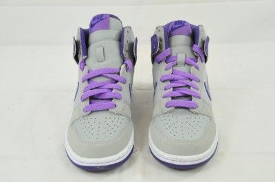 NIKE DUNK HIGH GS/PS 316604 002 WOLF GRAY BRIGHT VIOLET WHITE (#2693 