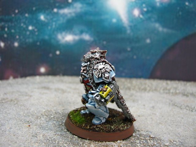 25mm Warhammer 40K DPS painted Space Wolf Logan Grimnar SW024  