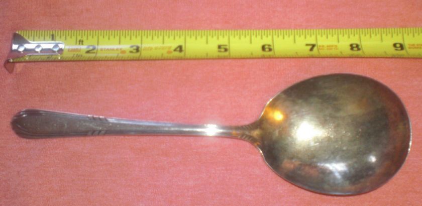 Silverplate Wm Rogers I S Fancy Serving Spoon Icecream Server  