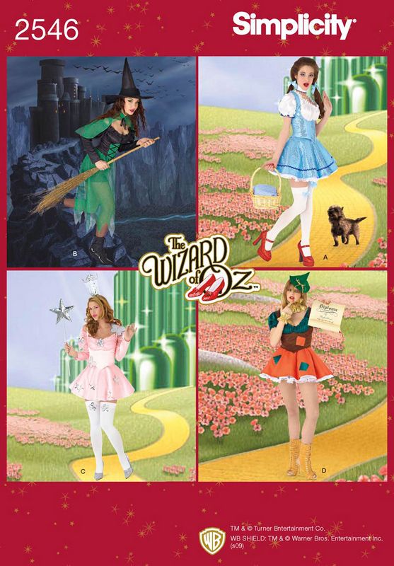 Sexy Wizard of Oz Dorothy Glenda Witch ScareCrow Simplicity Pattern 