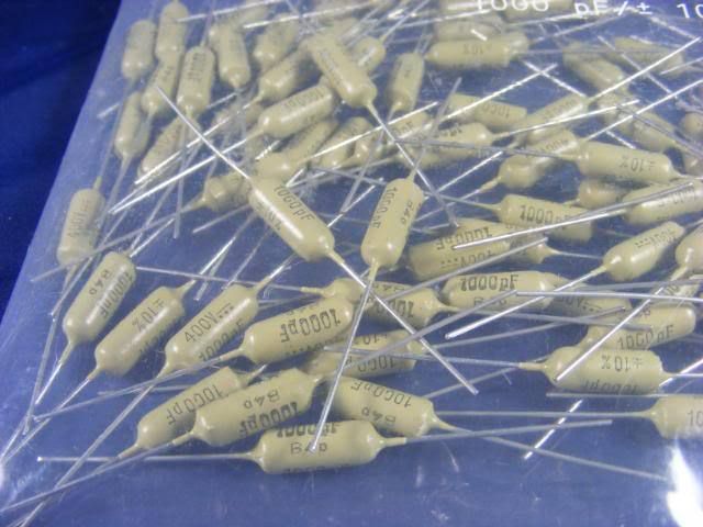 100 MULLARD MUSTARD CAPACITORS 1000pF 400V marshall  