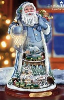 THOMAS KINKADE Winter Wonderland SANTA, 2 TRAIN, ILLUM  