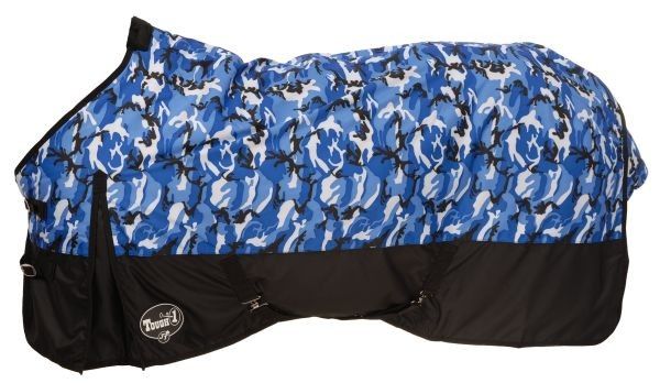 78 Tough 1 600 D Turnout Winter Horse Blanket Blue camo Water Proof 