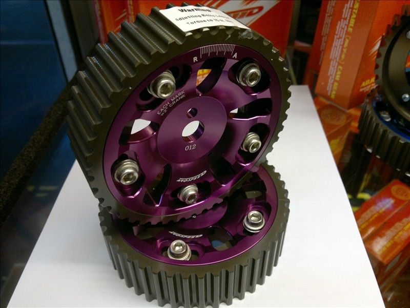   Adjustable Cam Pulley Purple Mitsubishi 4G92 4G93 SOHC Aluminium NEW