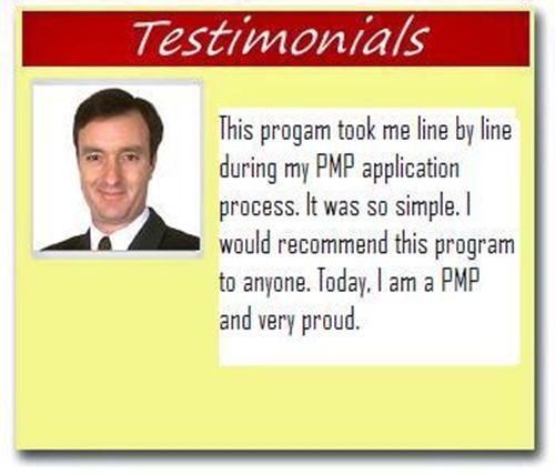 PMI PMBOK PROJECT MANAGEMENT PMP APPLICATION SAMPLE  