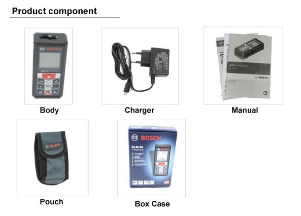 Bosch GLM 80 Laser Rangefinder 80m Distance and Angle Measurer  