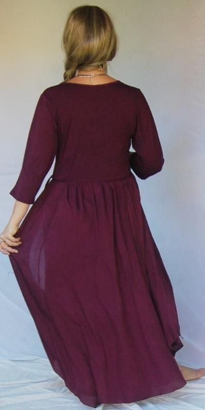 W360 PLUM/DRESS MAXI LAYERED MADE 2 ORDER 4X 5X 6X  