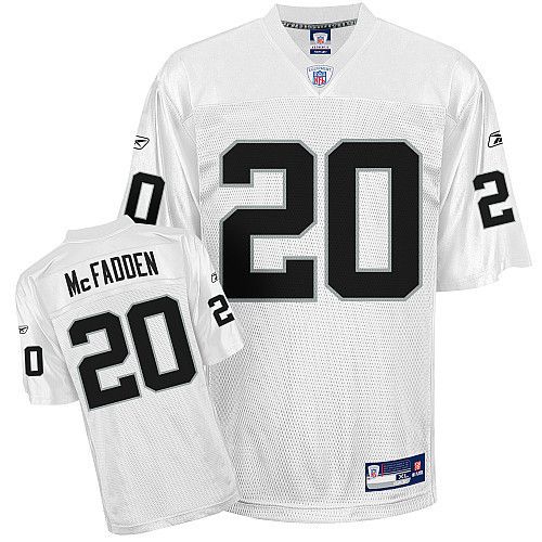 Darren McFadden Oakland Raiders White Reebok Replica Mens Jersey 