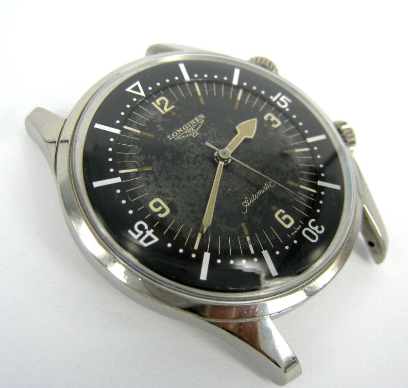 1960s Longines 7042 2 Double Crown Early Divers Internal Rotating 